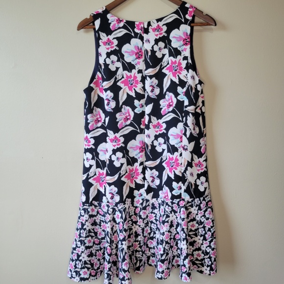 Banana Republic Women's Blue Pink White Floral Sleeveless A-line Mini Dress Sz 6 - Picture 7 of 10